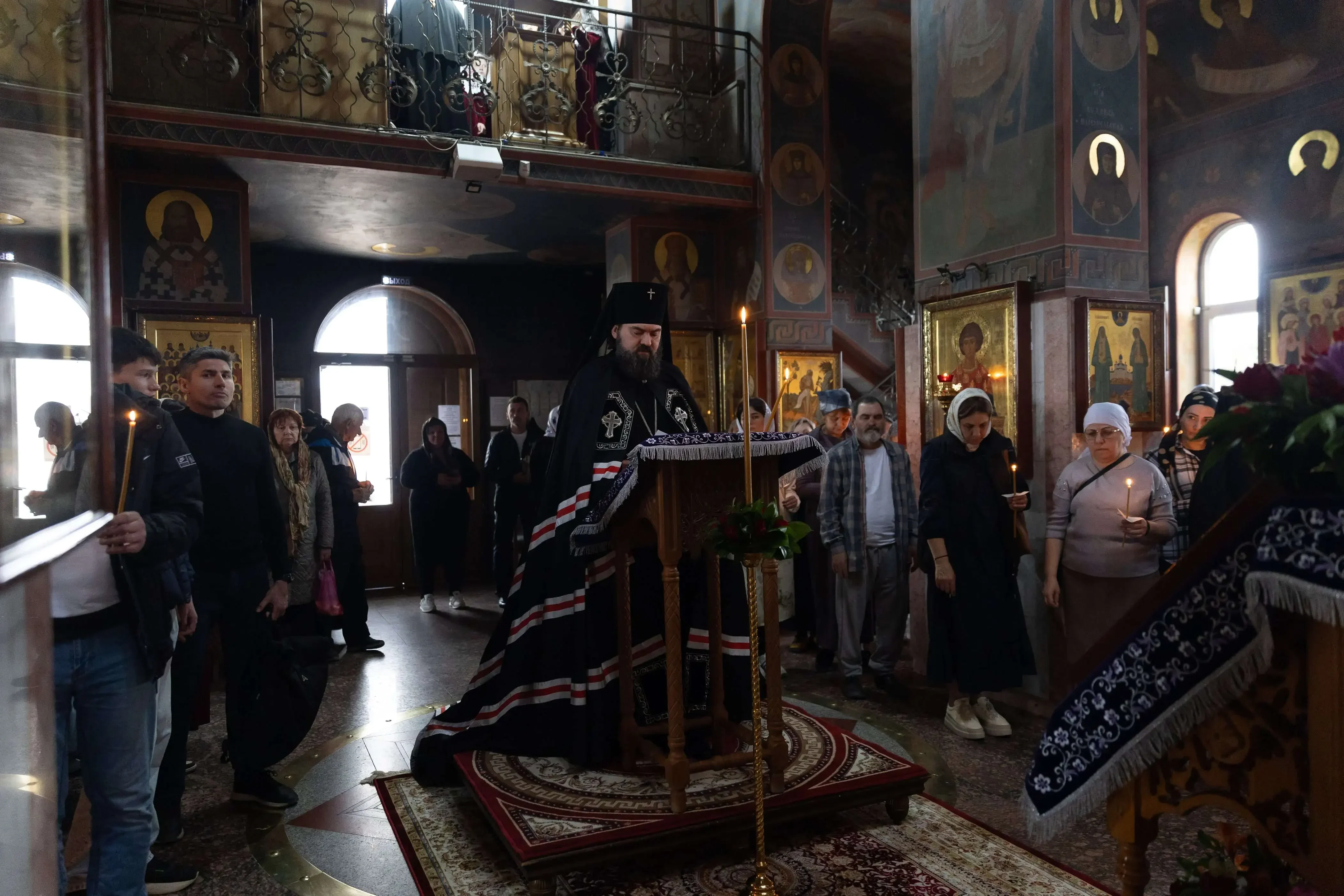 Службу Четвертка Великого канона архиепископ Феофилакт совершил в Георгиевском монастыре